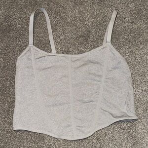 Steve Madden Light Gray Crop Top